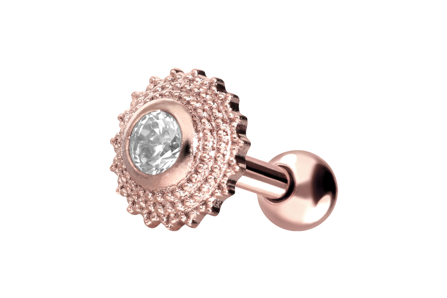 Chirurgenstahl Ohrpiercing ORIENTALISCHES DESIGN + KRISTALL